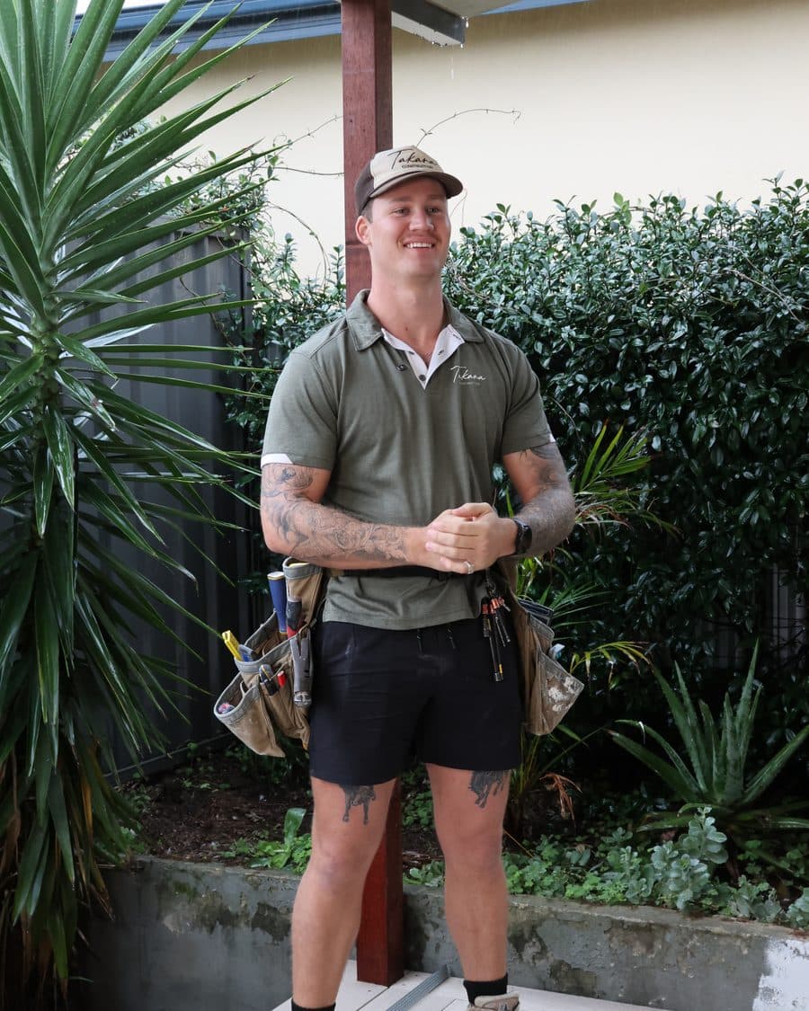 Ben Phillips, owner and carpenter at Takara Construction, on a job in Newcastle